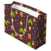Cool Camping Design Outdoorsy Patroon Groot Cadeauzakje (Achterkant Gekanteld)