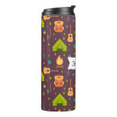 Cool Camping Design Outdoorsy Patroon Thermosbeker (Gedraaid links)