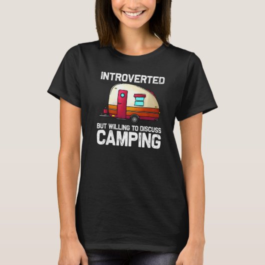 Cool Camping For Men Women Camper Hiking Bonfire C T-shirt (Voorkant)