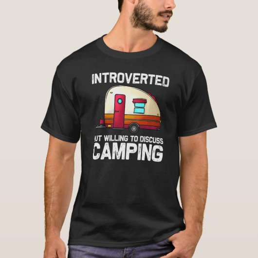 Cool Camping For Men Women Camper Hiking Bonfire C T-shirt (Voorkant)