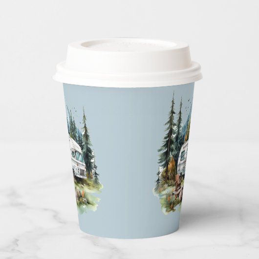 Cool camping liefhebbers feest papieren bekers (Links)