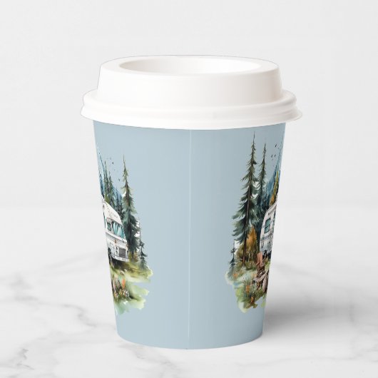 Cool camping liefhebbers feest papieren bekers (Rechts)