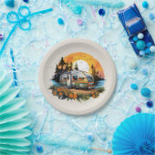 Cool camping liefhebbers feest papieren bordje (Feest)