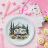 Cool camping liefhebbers feest papieren bordje (Feest)