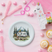 Cool camping liefhebbers feest papieren bordje (Feest)