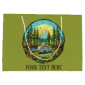 Cool camping liefhebbers voeg tekst toe groot cadeauzakje (Achterkant)