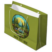 Cool camping liefhebbers voeg tekst toe groot cadeauzakje (Voorkant Gekanteld)