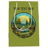 Cool camping liefhebbers voeg tekst toe medium cadeauzakje (Voorkant)