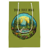 Cool camping liefhebbers voeg tekst toe medium cadeauzakje (Achterkant)