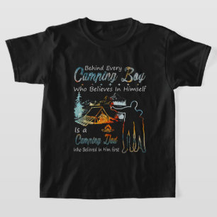 Cool Camping Papa jongen woordkunst T-shirt