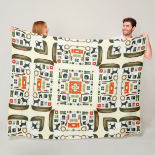 Cool Camping Quilt Fleece Deken