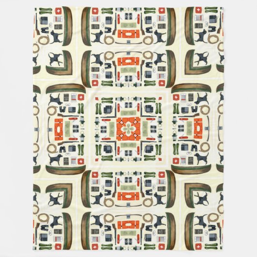 Cool Camping Quilt Fleece Deken (Voorkant)