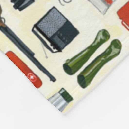 Cool Camping Quilt Fleece Deken (Hoek)