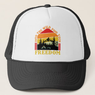 Cool Camping woord kunst Trucker Pet
