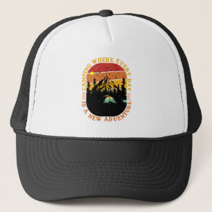 Cool Camping woordkunst Trucker Pet