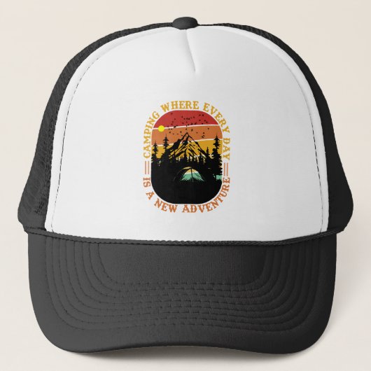 Cool Camping word art  Trucker Pet (Voorkant)