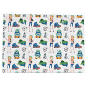 Cool campingparty betegeld patroon groot cadeauzakje (Achterkant)