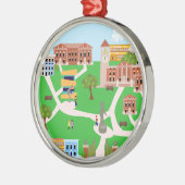 Cool Campus-ontwerp Metalen Ornament (Links)