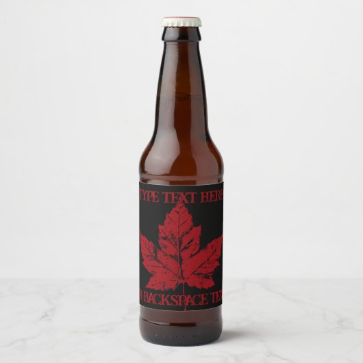 Cool Canada Bierlabels Custom Canada Flessenlabel Bier Etiket (Voorkant)
