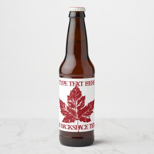 Cool Canada Bierlabels Custom Canada Flessenlabel Bier Etiket (Voorkant)