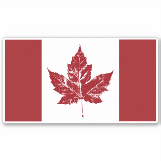 Cool Canada Flag Stickers Retro Canadese Souvenirs (Voorkant)