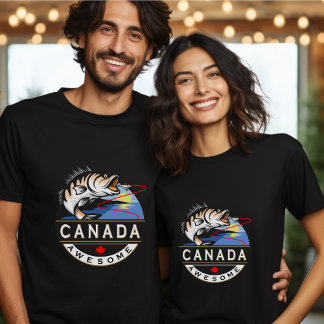 Cool Canada Geweldige Buitenshuis Gevist Crest T-shirt