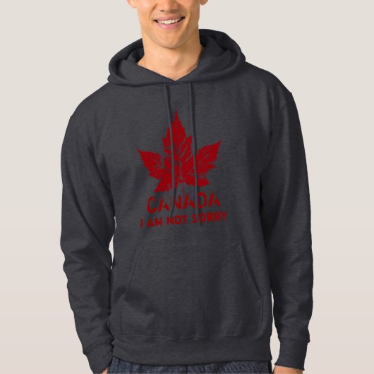 Cool Canada Hoodie Retro Het spijt me niet Canada  (Voorkant)