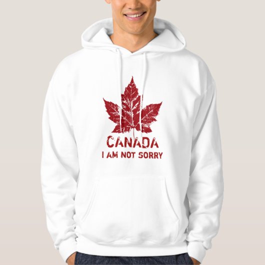 Cool Canada Hoodie Retro Het spijt me niet Canada  (Voorkant)