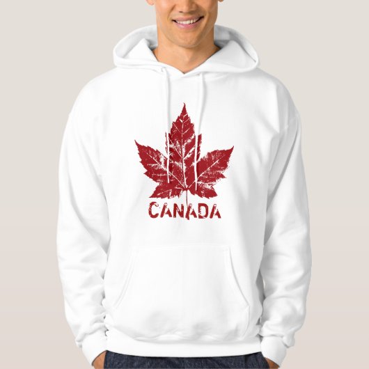 Cool Canada Hoodie Retro Maple Leaf Souvenir (Voorkant)