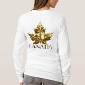 Cool Canada Hoodie Women's Gold Canada Hoodie T-shirt (Achterkant)