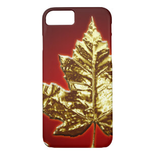 Cool Canada iPhone 7 Hoesje Gold Canada Leaf Gifts