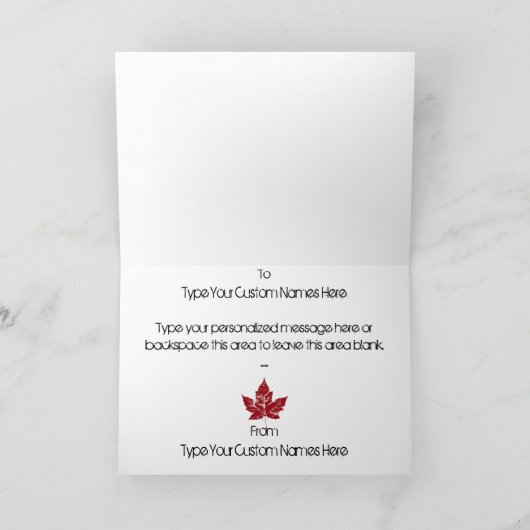 Cool Canada Kaart Canadian Flag Wenskaart (Binnen)