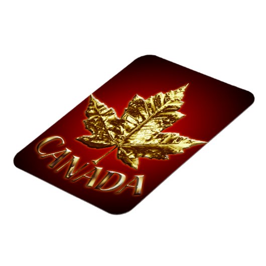 Cool Canada Magnet Gold Canada Leaf Souvenir Magneet (Linkerzijde)
