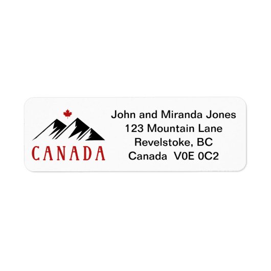 Cool Canada Mountains Canadees esdoornblad Etiket (Voorkant)