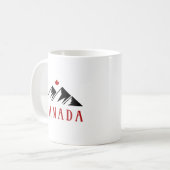 Cool Canada Mountains Canadees esdoornblad Koffiemok (Voorkant links)