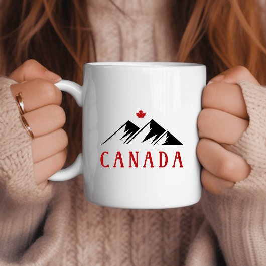 Cool Canada Mountains Canadees esdoornblad Koffiemok