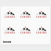 Cool Canada Mountains Canadees esdoornblad Ronde Sticker (Vel)