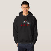 Cool Canada Mountains Canadese esdoornblad donker Hoodie (Voorkant volledig)