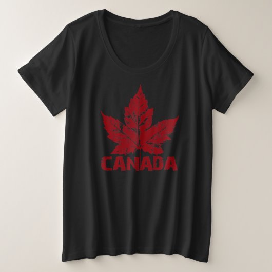 Cool Canada Shirt Women's Retro Canada Plus Size T (Design voorkant)