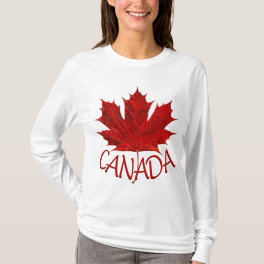 Cool Canada Shirten Retro Maple Leaf Souvenir T-shirt (Voorkant)
