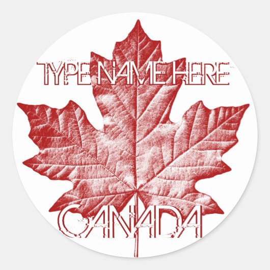 Cool Canada Stickers Personalized Canada Sticker (Voorkant)