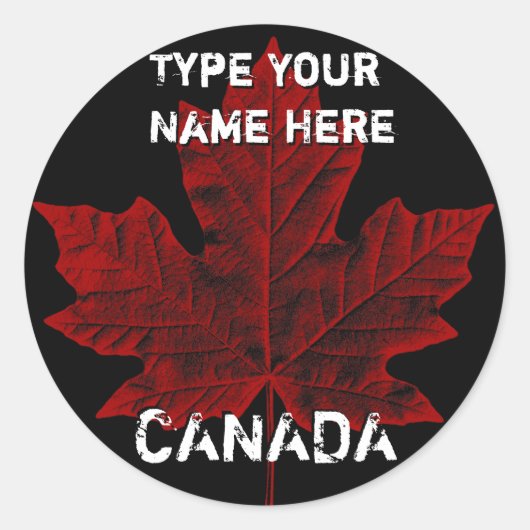 Cool Canada Stickers Personalized Canada Sticker (Voorkant)