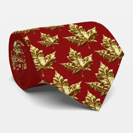 Cool Canada Stropdas Fun Gold Canada Maple Leaf St (Opgerold)