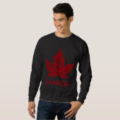 Cool Canada Sweatshirt Retro Maple Leaf Souvenir (Voorkant volledig)