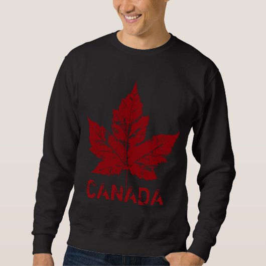 Cool Canada Sweatshirt Retro Maple Leaf Souvenir (Voorkant)