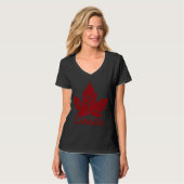 Cool Canada T-shirt Dames Retro Canada Souvenir (Voorkant volledig)