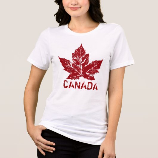Cool Canada T-shirt Retro Maple Leaf Souvenir (Voorkant)
