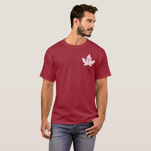 Cool Canada T-shirt Retro Maple Leaf Souvenir (Voorkant volledig)