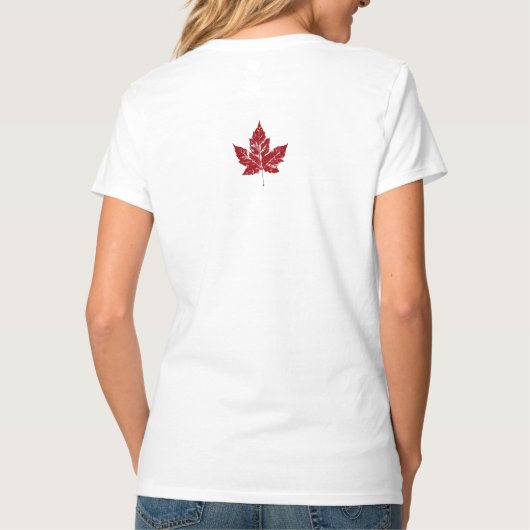 Cool Canada T-shirt Retro Maple Leaf Souvenir (Achterkant)