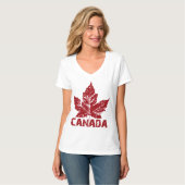 Cool Canada T-shirt Retro Maple Leaf Souvenir (Voorkant volledig)